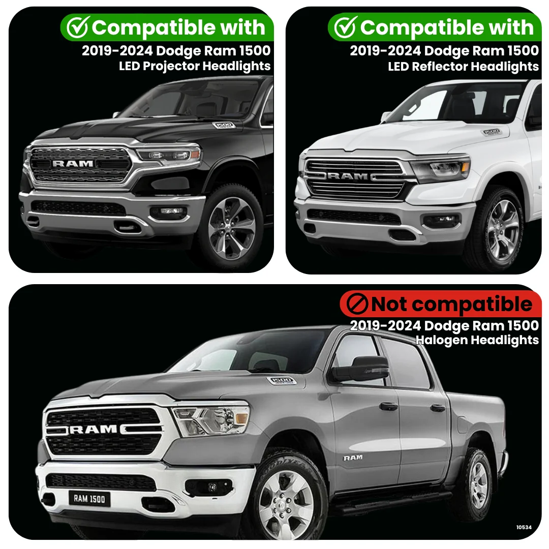 Dodge Ram 1500 Dynamic Headlight Adapter for LED Headlights (2019-2024) - Image 2