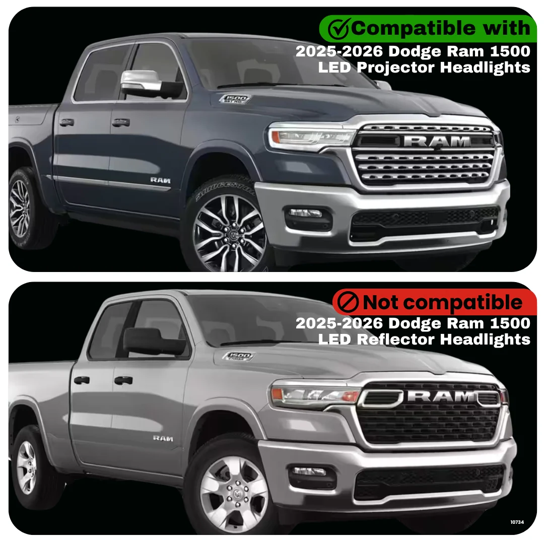 Dodge Ram 1500 Dynamic Headlight Adapter for LED Projector Headlights (2025-2026) - Image 2